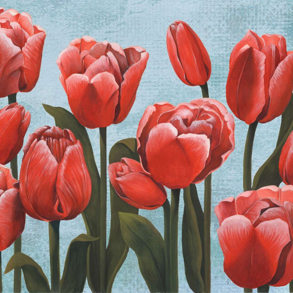 Ruby Tulips II Wall Art - Image 2