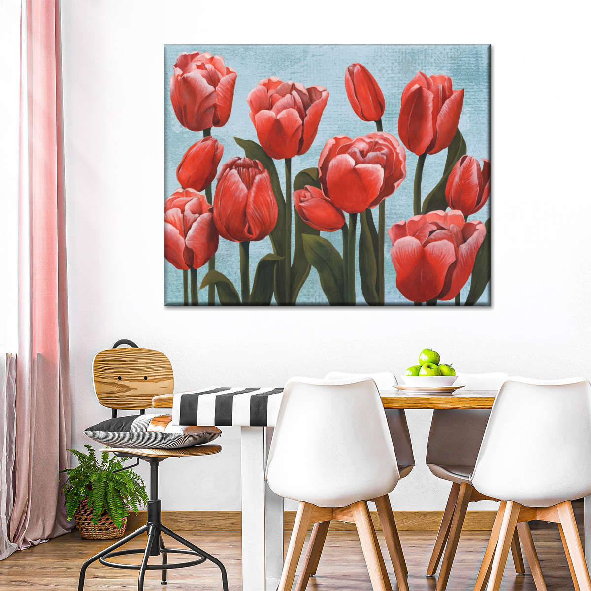 Ruby Tulips II Wall Art - Image 3