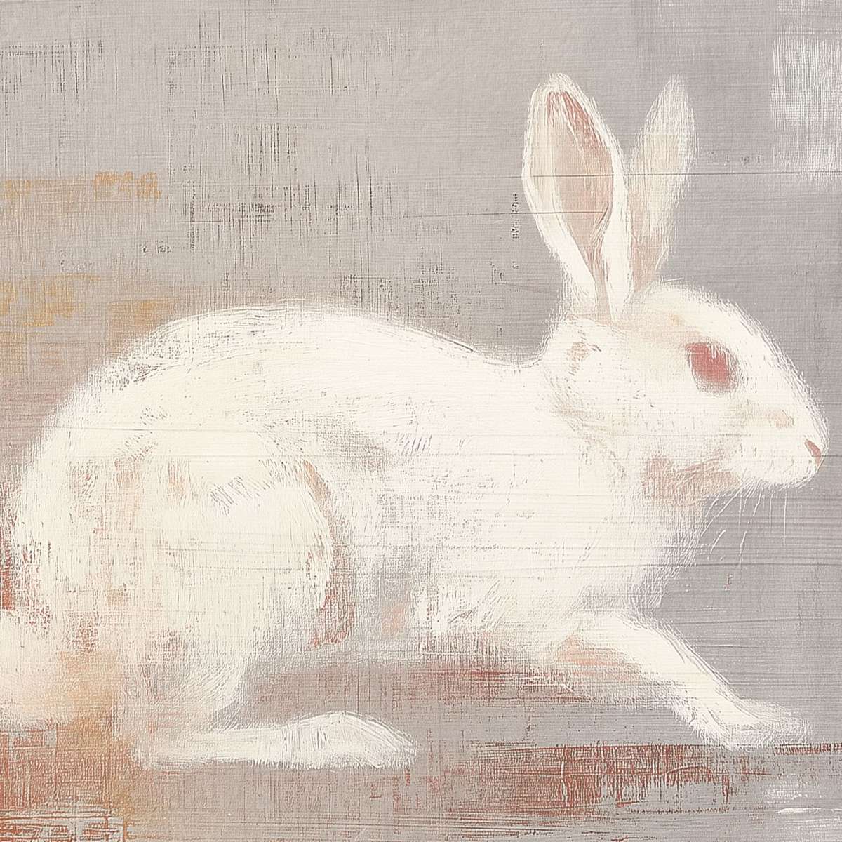 Running White Rabbit Wall Art - Image 5