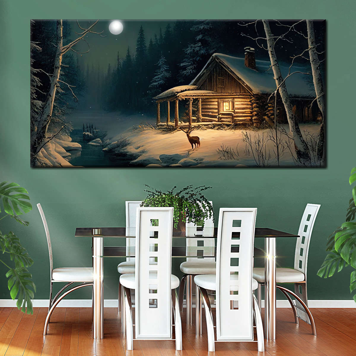 Rustic Cabin Christmas XXIV Wall Art - Image 3