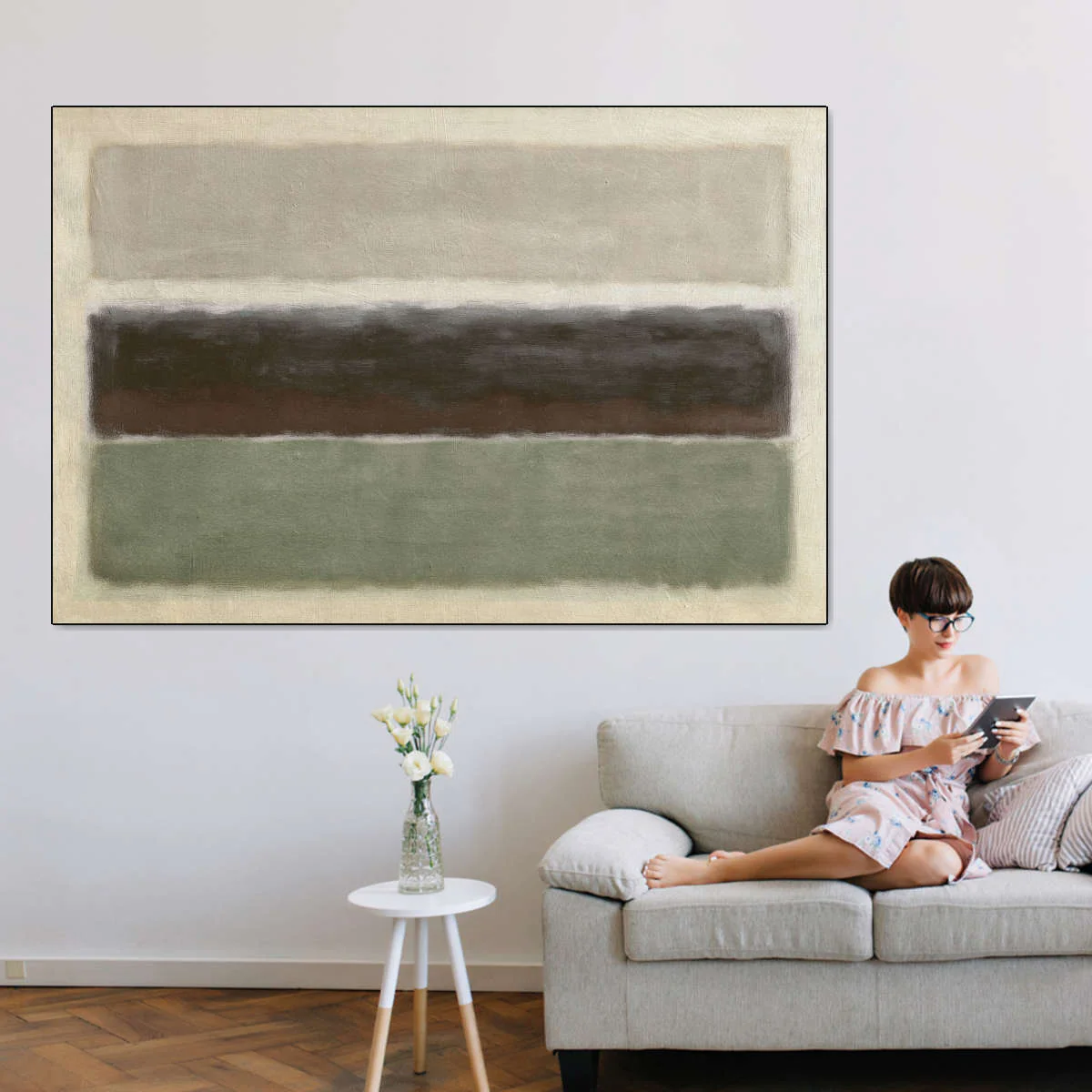 Sage Block Abstract Wall Art - Image 7