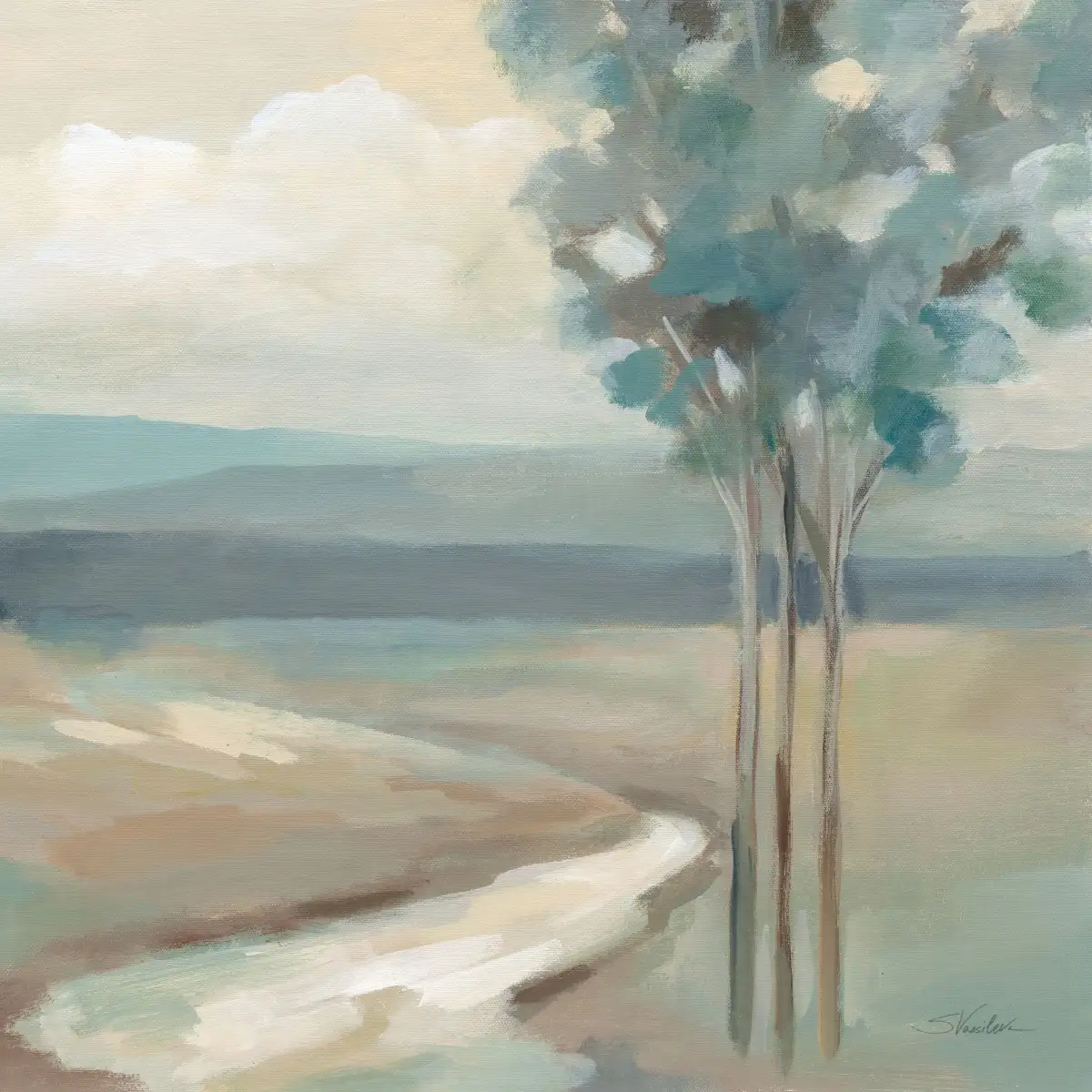 Sage Trees No Shrubs Sq Wall Art - Image 13