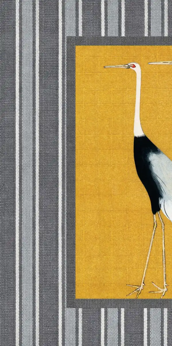 Seven Japanese Red Crown Crane Reinterpreted Wall Art - Image 18