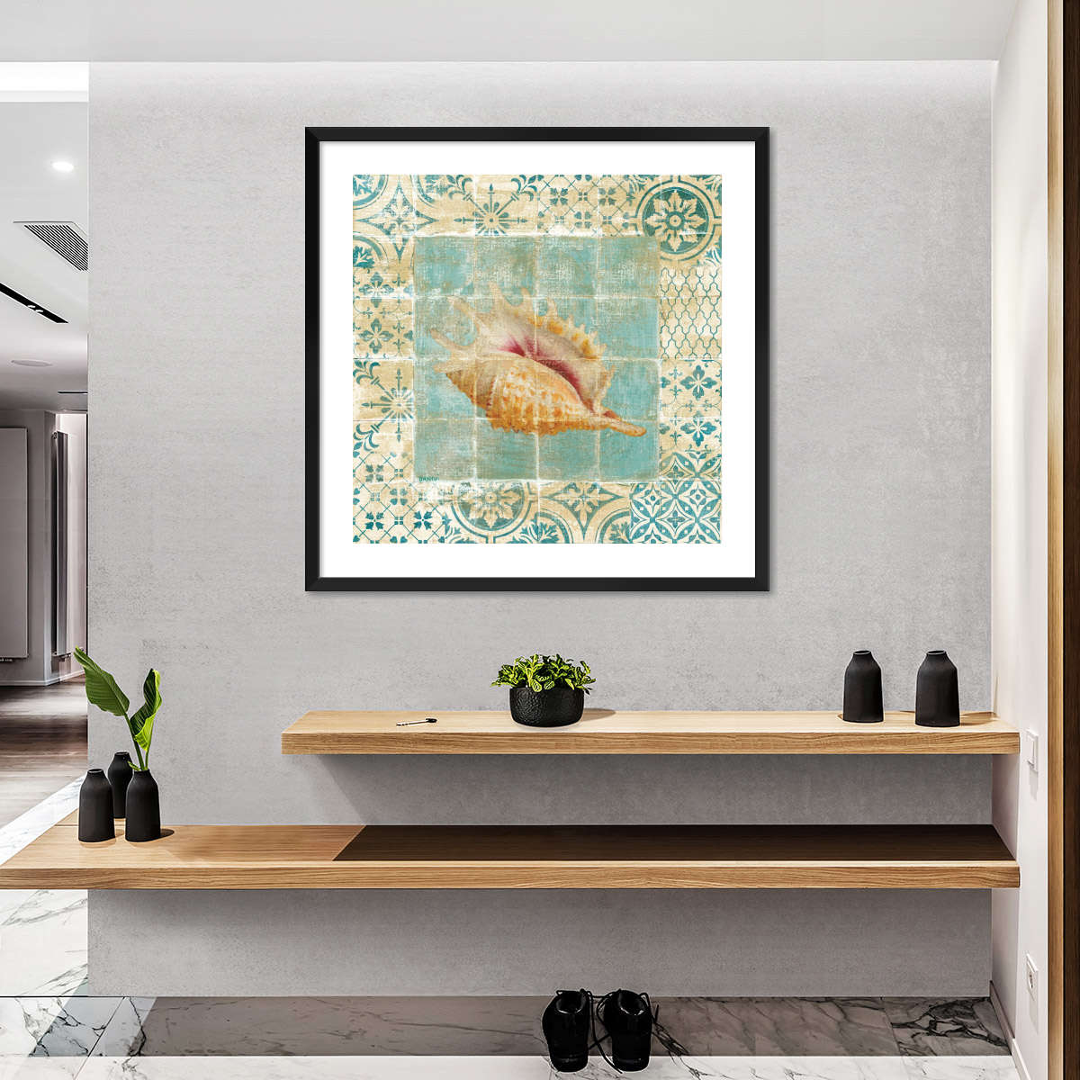 Shell Tiles II Blue Wall Art - Image 108