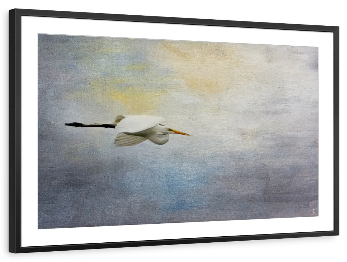Silent Flight Great White Egret Wall Art - Image 7