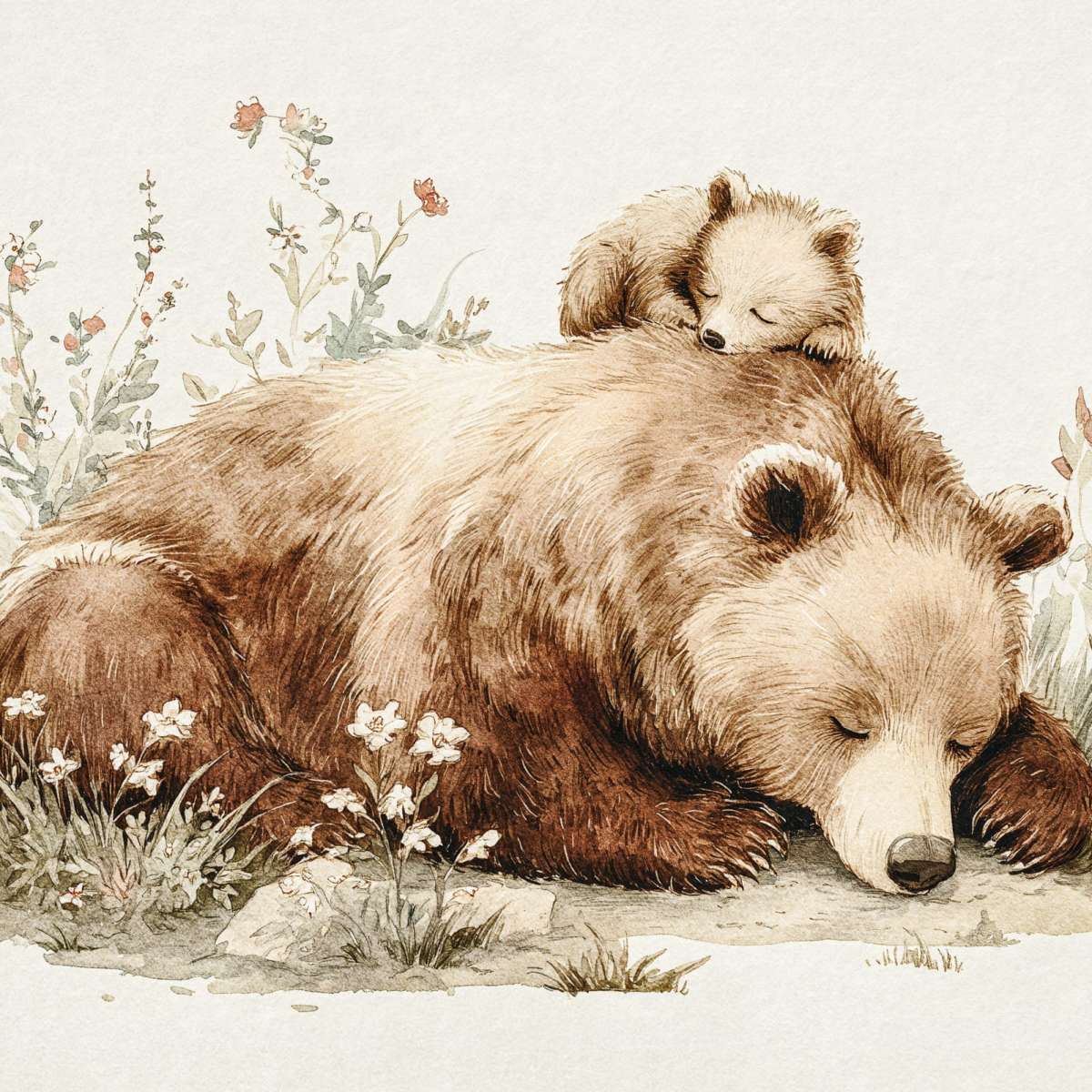 Sleeping Bear and Cub Wall Art - Image 8