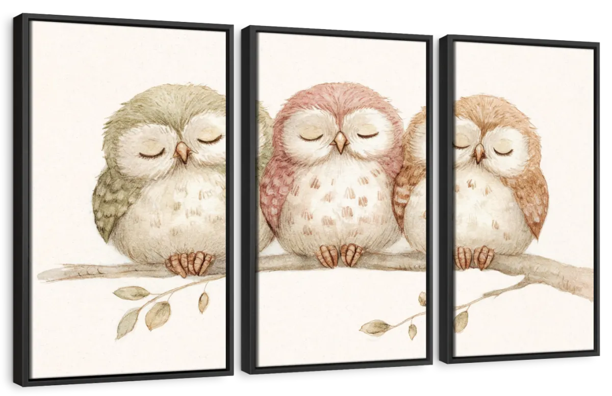 Sleeping Owl Trio Wall Art - Image 15