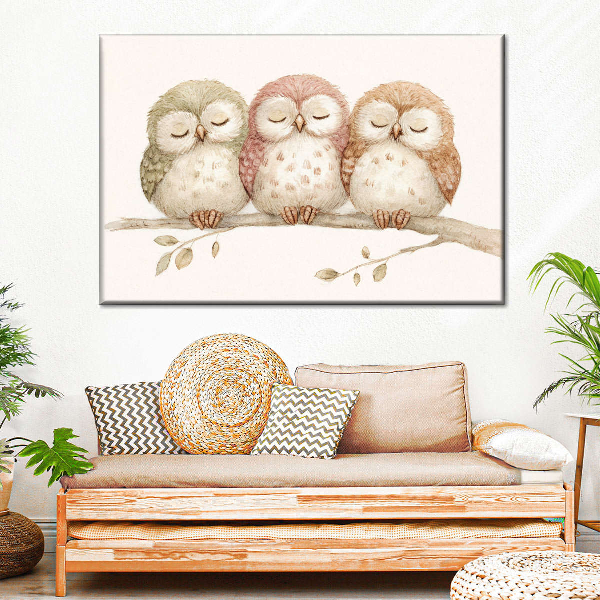 Sleeping Owl Trio Wall Art - Image 3
