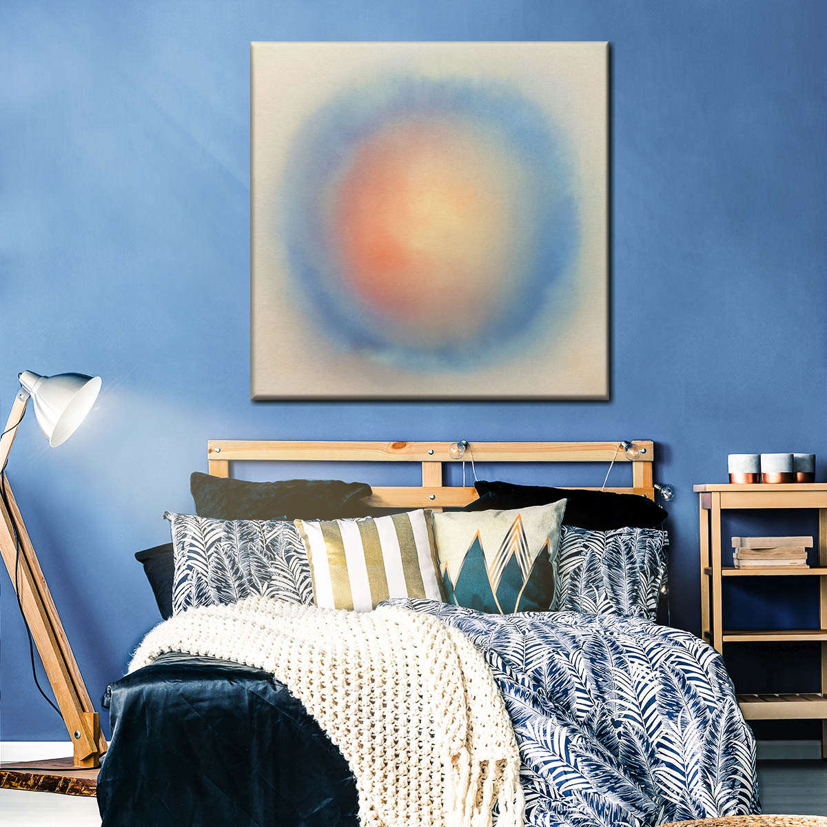 Soft Blue Orb Wall Art - Image 3