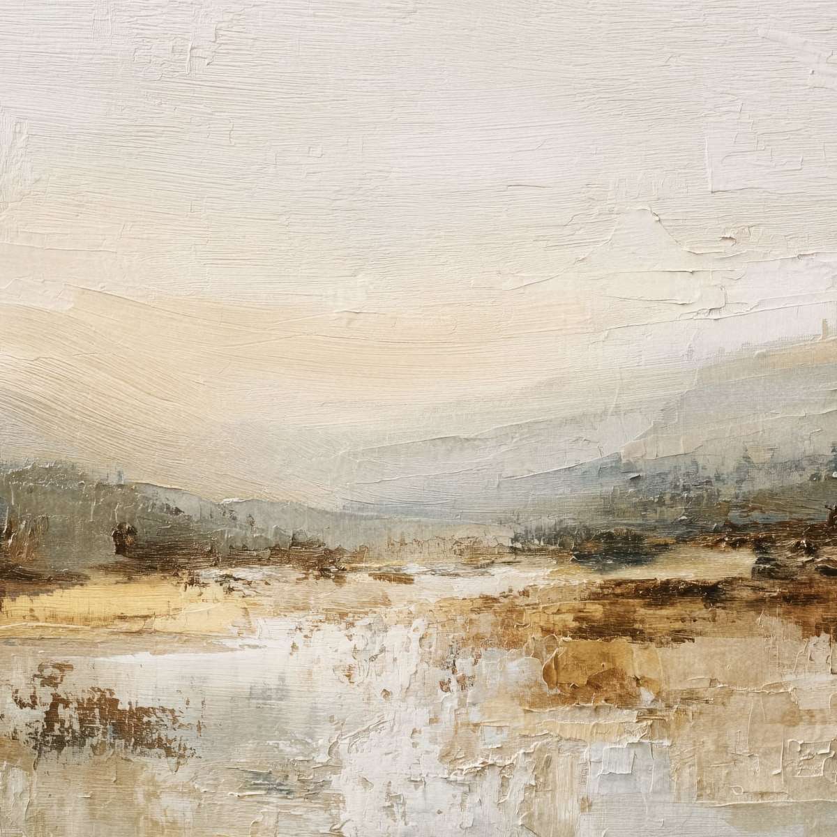 Soft Neutral Landscape II Wall Art - Image 2