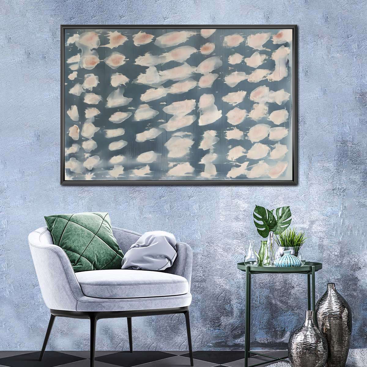Soft Pink Clouds Abstract Wall Art - Image 5