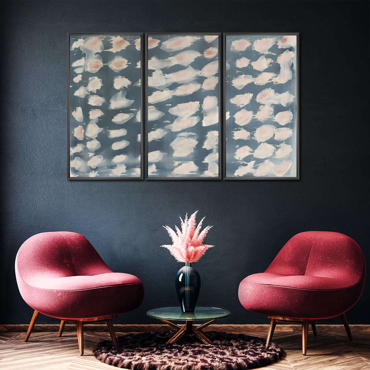 Soft Pink Clouds Abstract Wall Art - Image 8