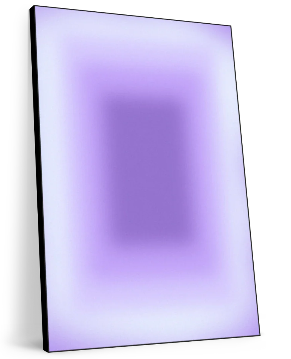Soft Purple Glow Rectangle Abstract Wall Art - Image 11