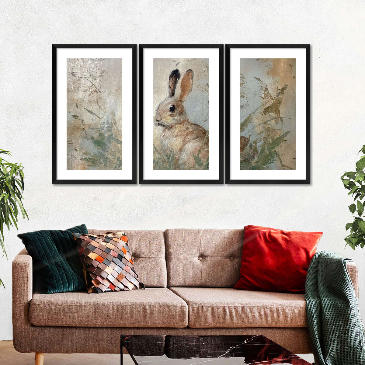 Soft Rabbit in Foliage Wall Art - Image 9