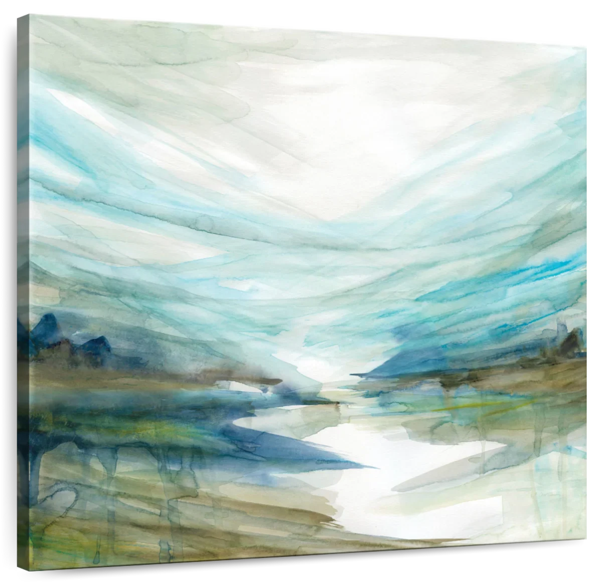 Soft River Reflection Wall Art - Image 2