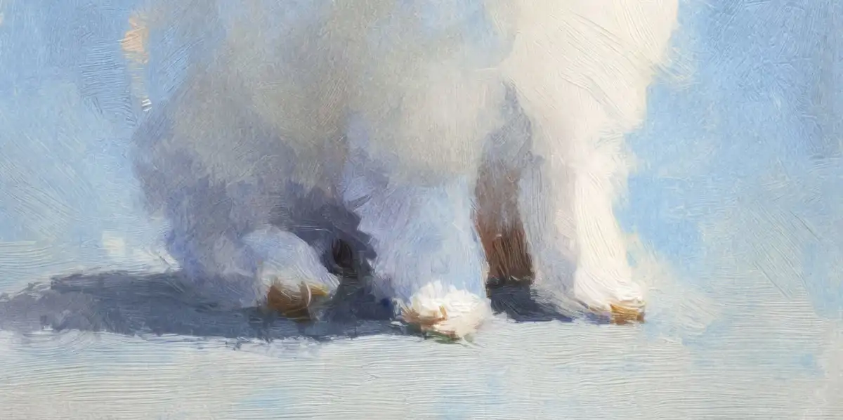 Soft White Bunny Rabbit Painting Wall Art - Image 16