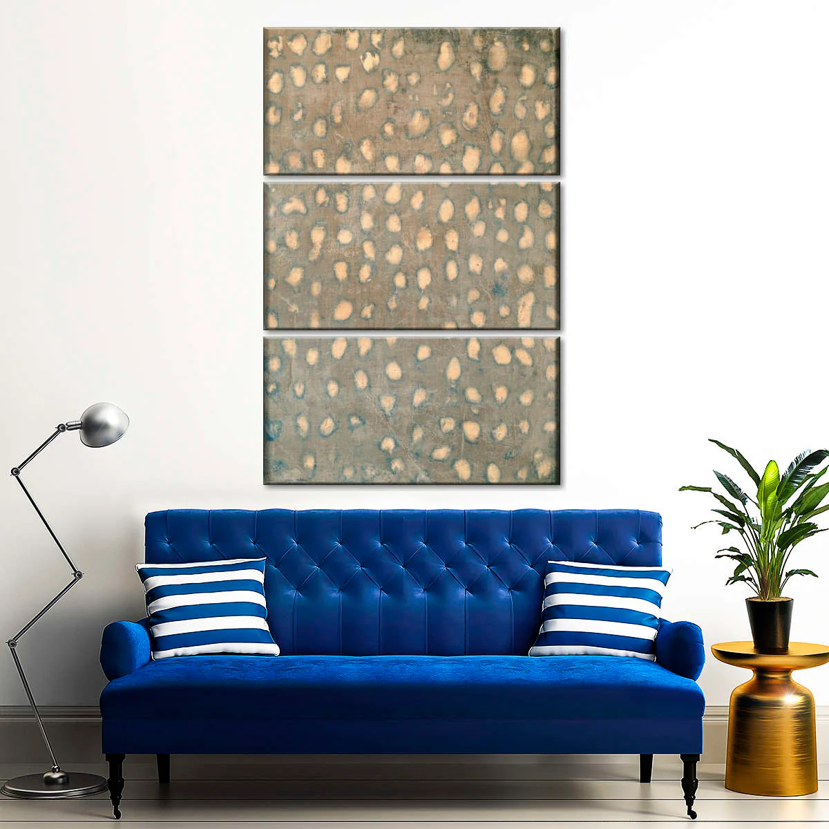 Spotted Pattern on Aged Canvas Wall Art - Image 4