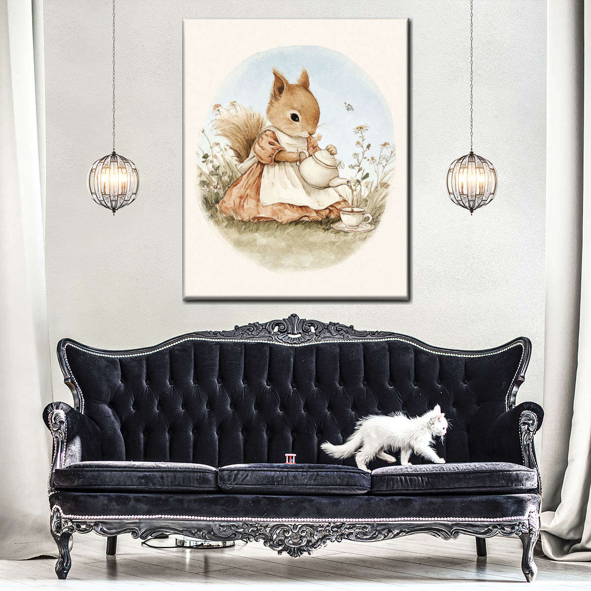 Squirrel Tea Party Wall Art - Image 3