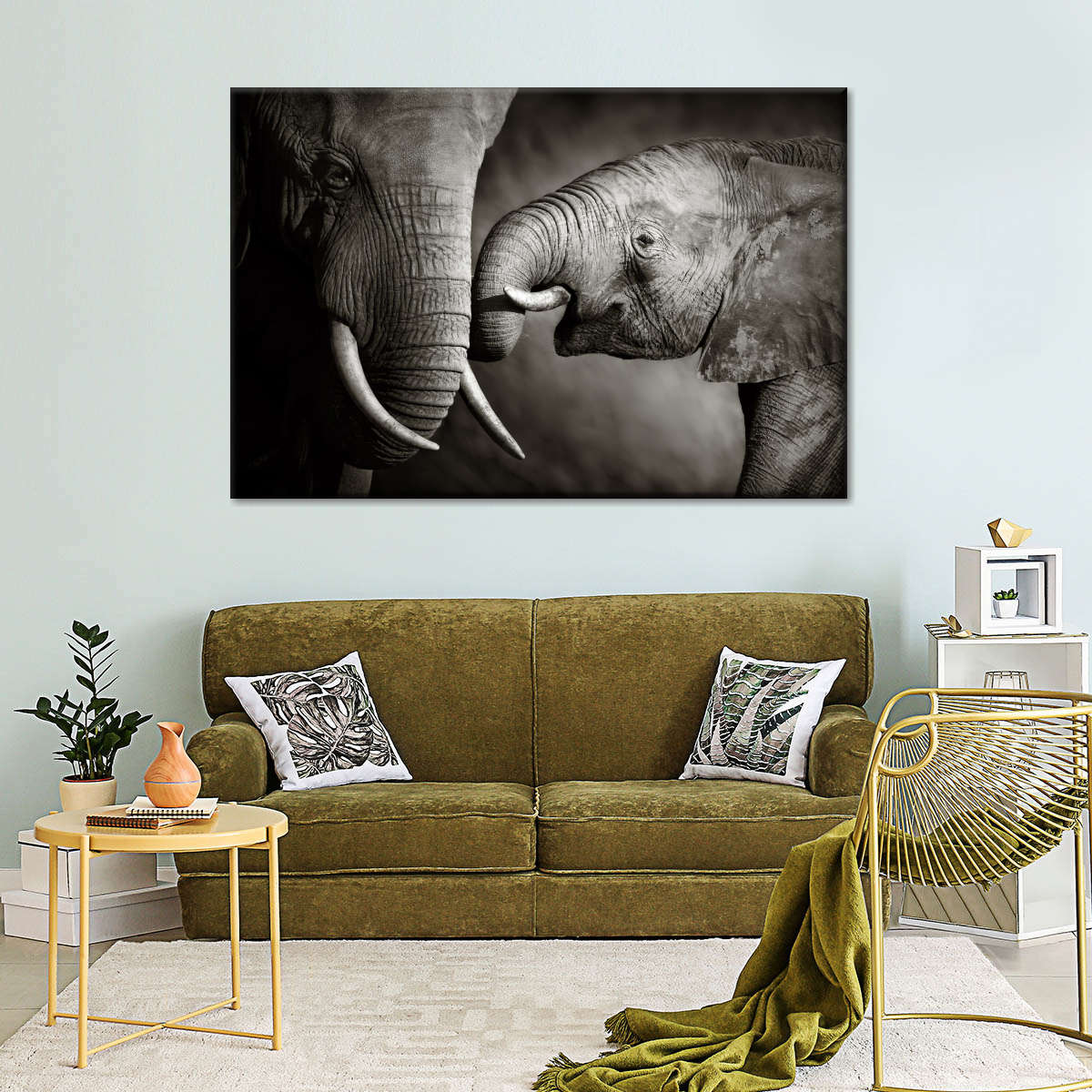 Sweet Elephant Affection Wall Art - Image 3