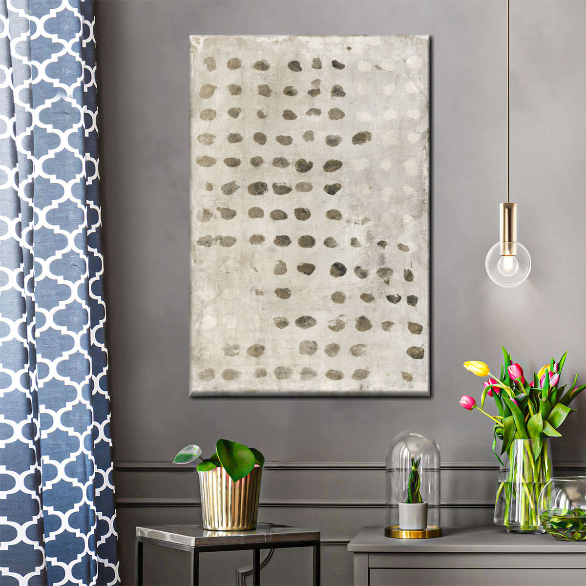 Textured Dot Grid Wall Art - Image 3