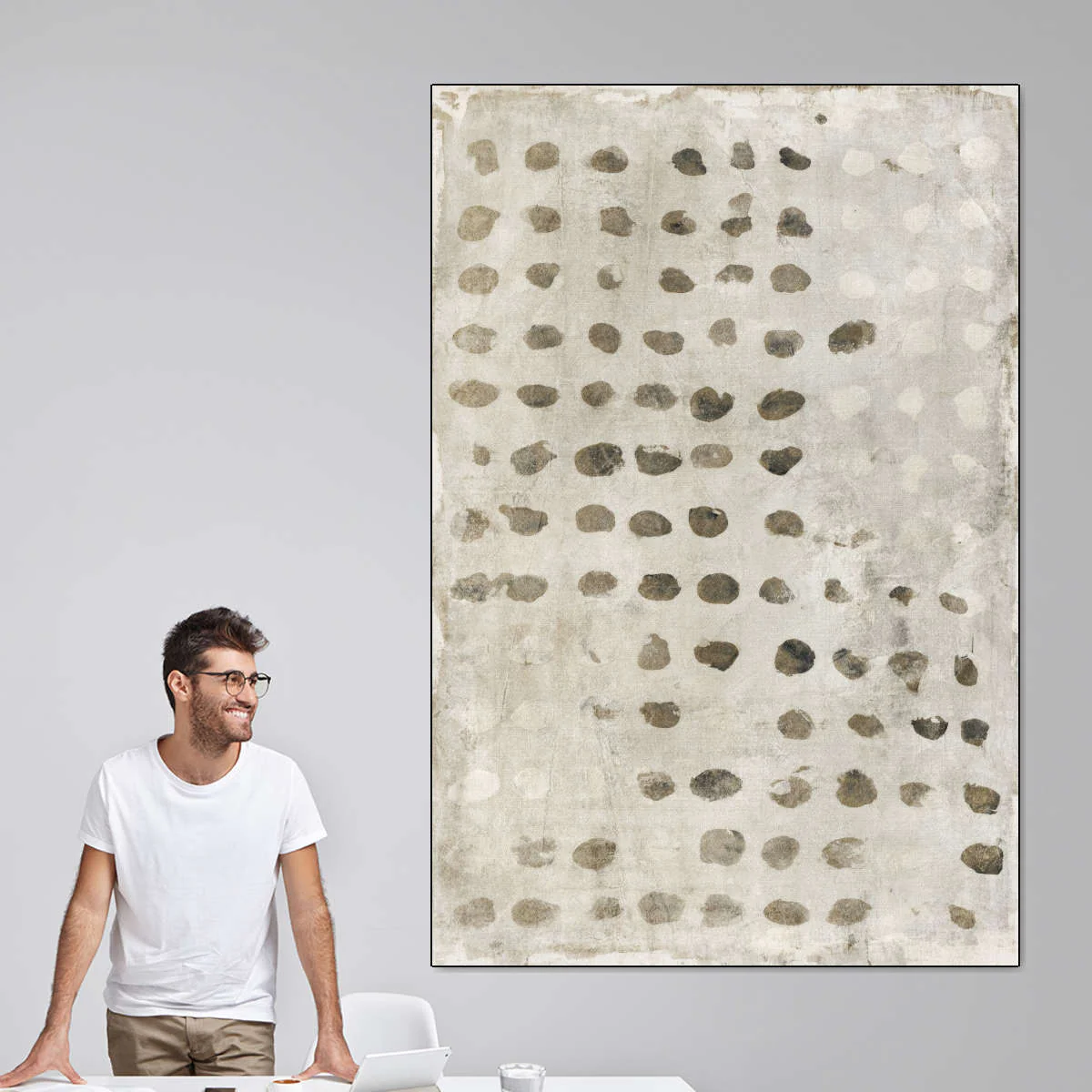 Textured Dot Grid Wall Art - Image 7