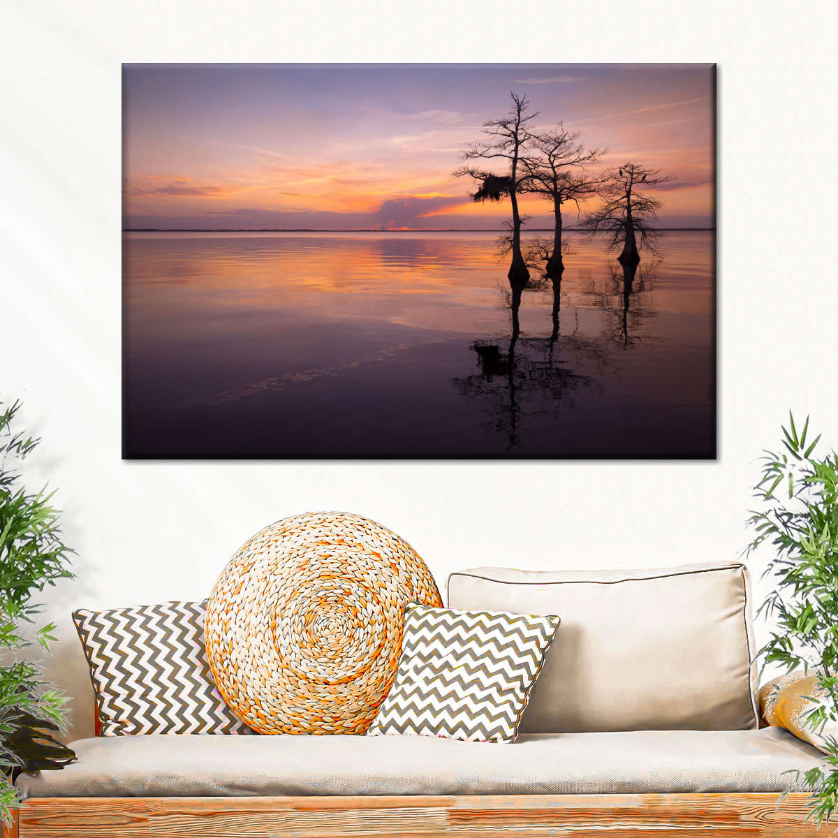 Three Trees On Sunset Wall Art - Image 24
