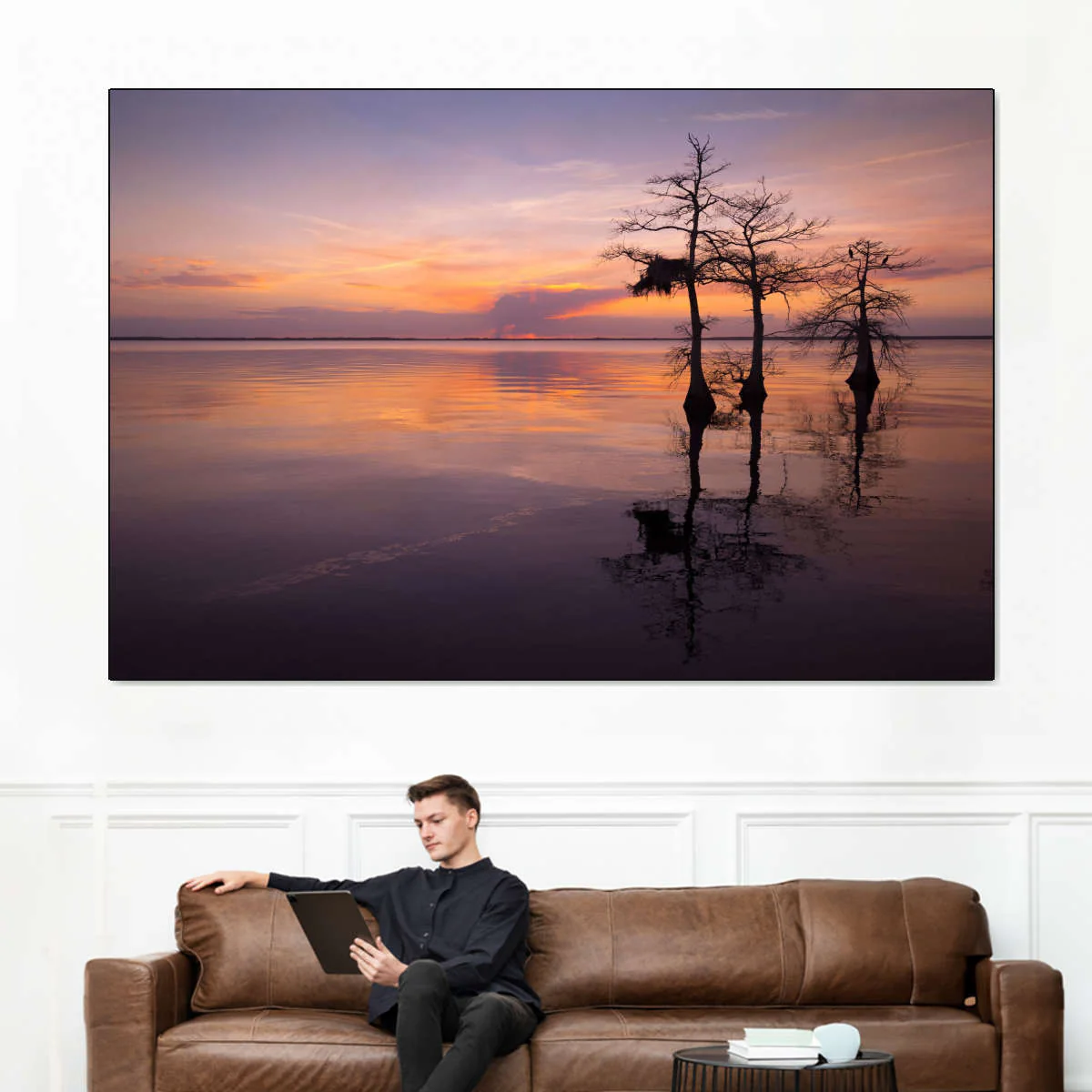 Three Trees On Sunset Wall Art - Image 9