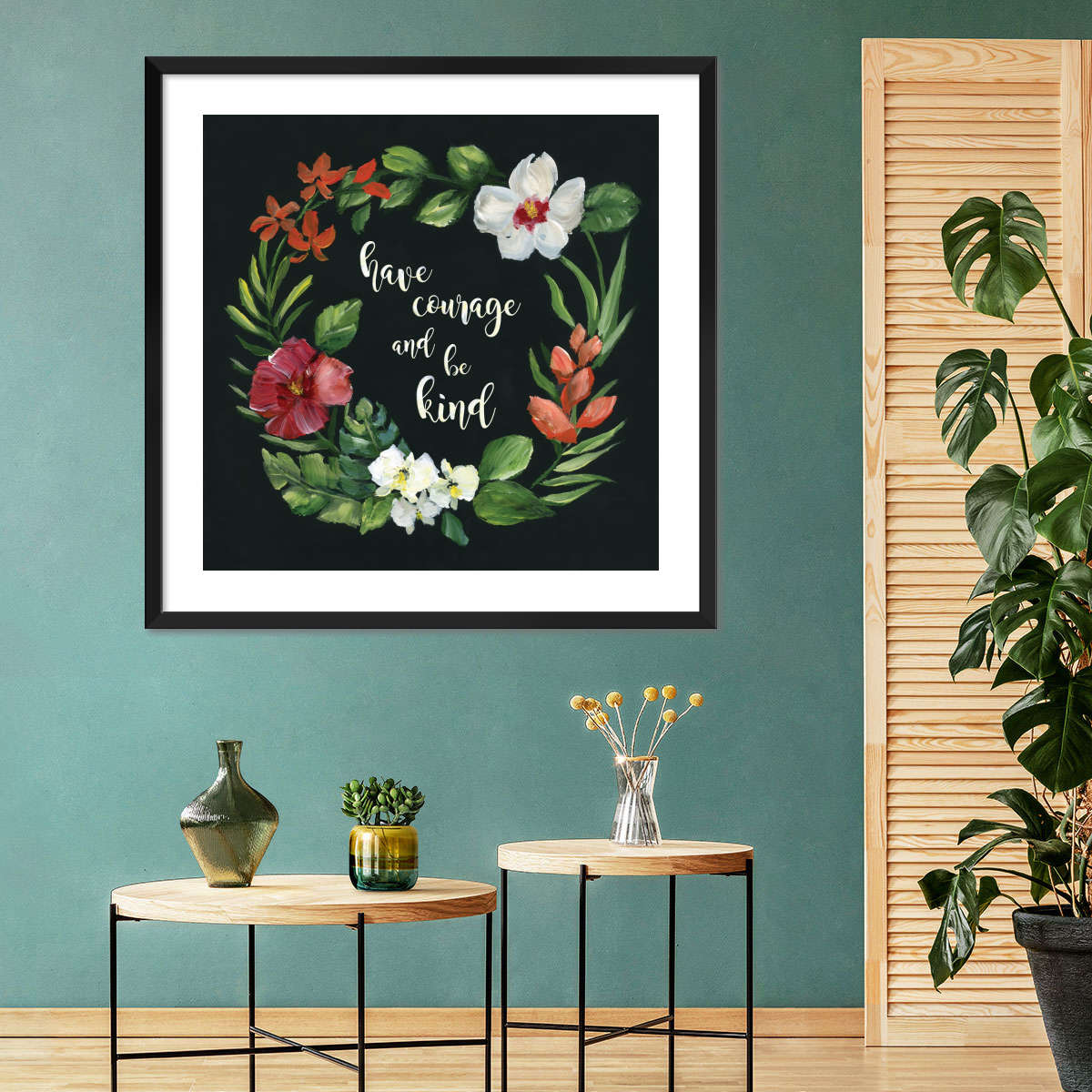 Tropic Wreath Have Courage Wall Art - Image 6