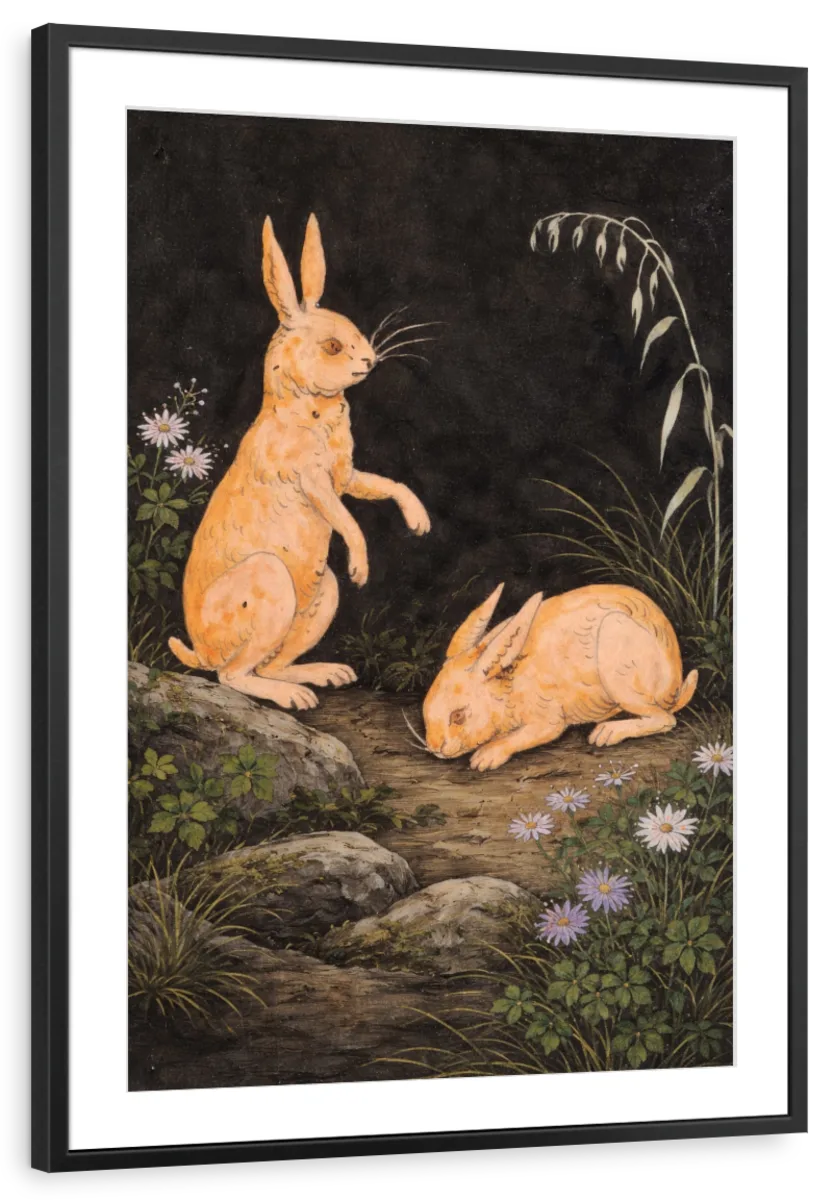 Two Hares Reinterpreted Wall Art - Image 10