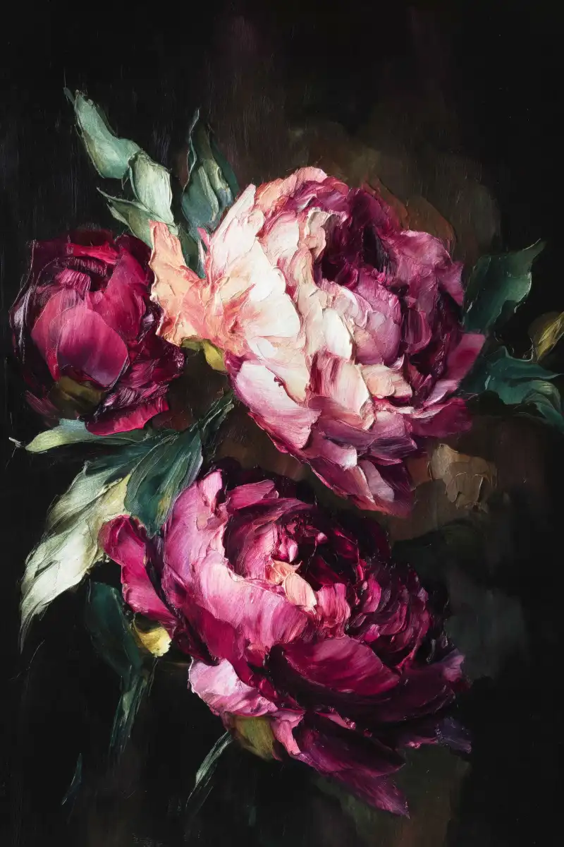 Two Peony Blooms Wall Art - Image 12