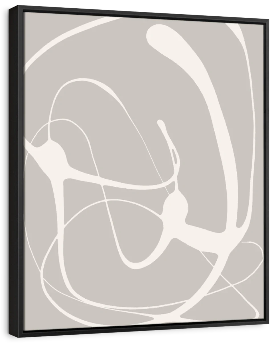 Very Abstract Figure On Gray Wall Art - Image 5