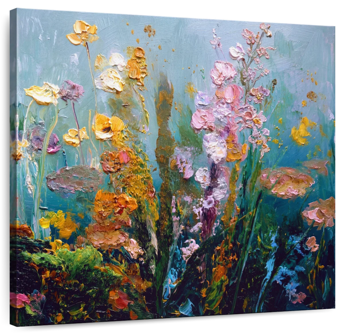 Vibrant Flower Abstract Wall Art - Image 2