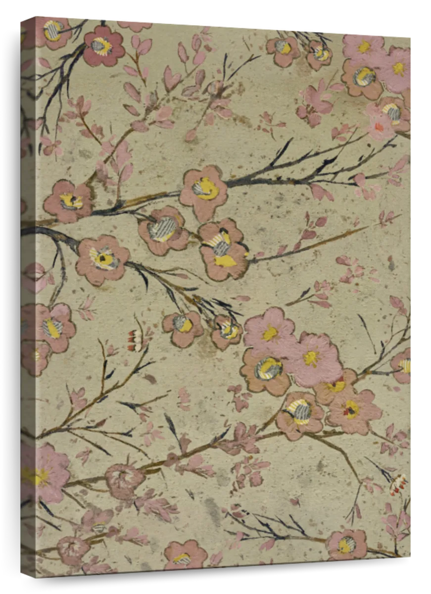 Vintage Cherry Blossom Branches Wall Art