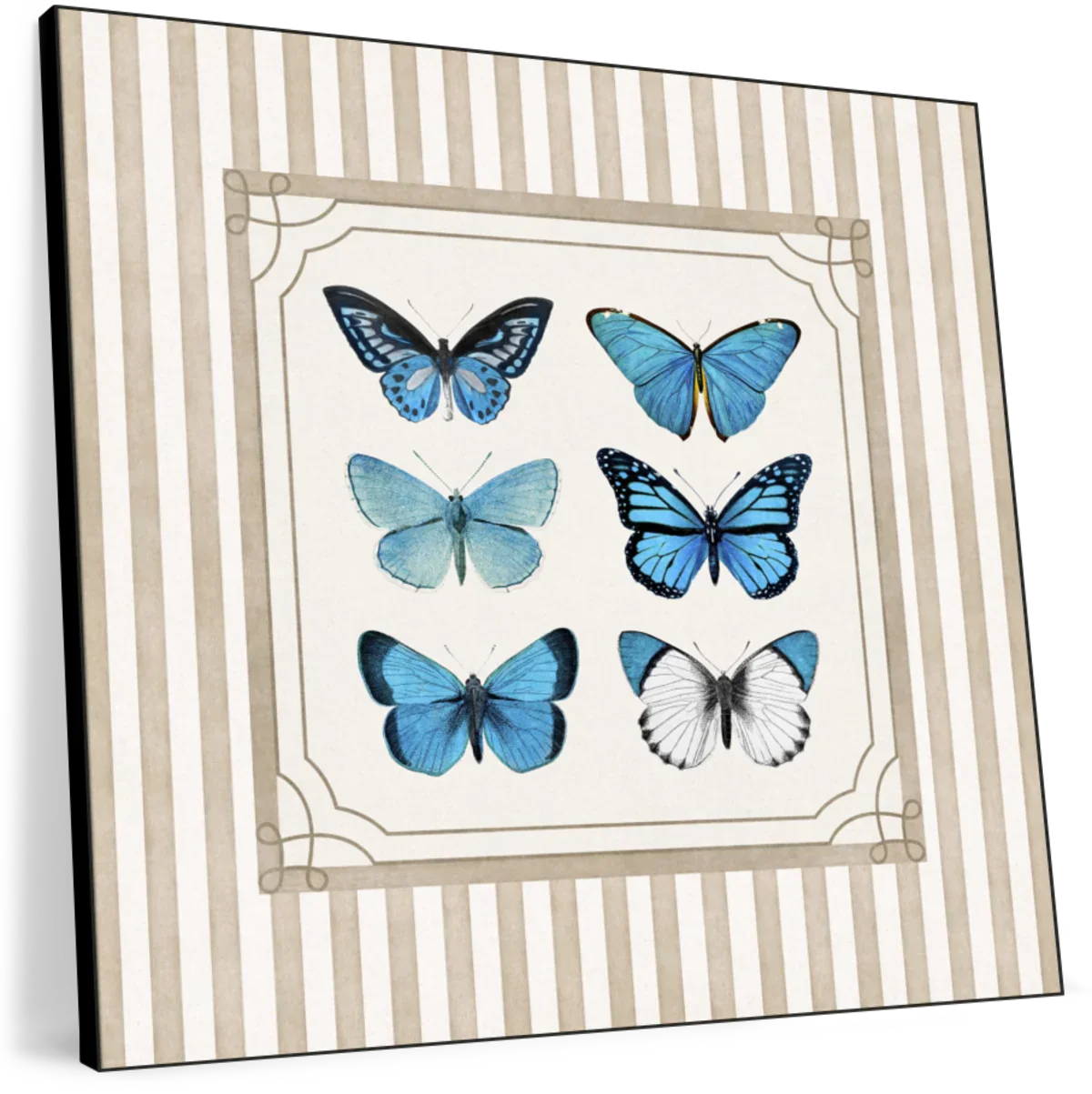 Vintage Common Blue Butterflies Reinterpreted Wall Art - Image 11