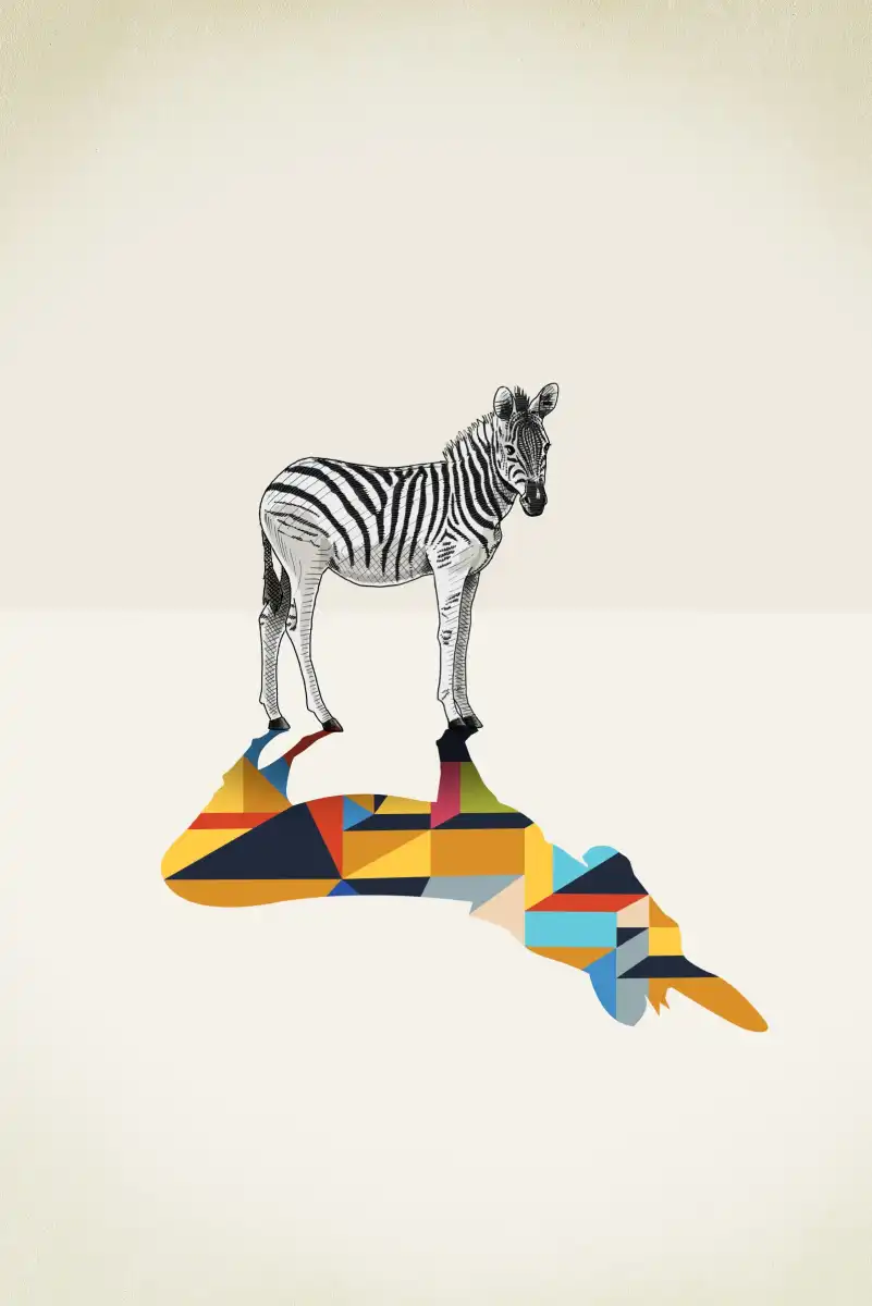 Walking Shadow Zebra Wall Art - Image 9