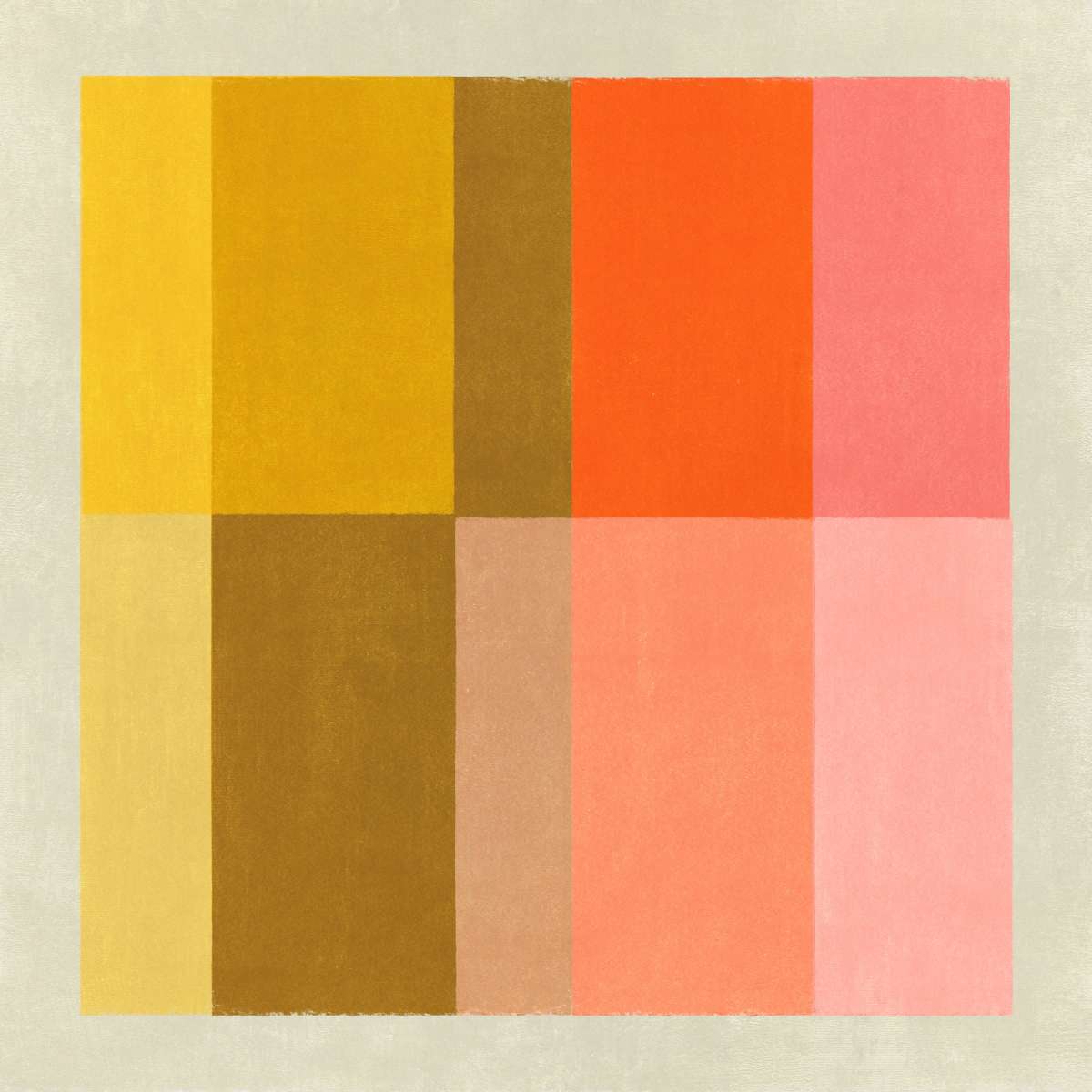 Warm Stripe Abstract Wall Art - Image 2