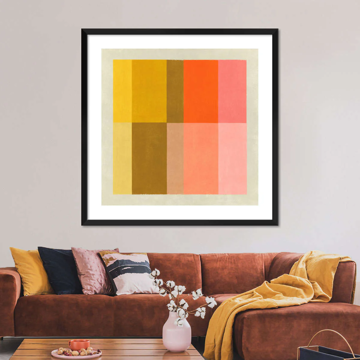 Warm Stripe Abstract Wall Art - Image 6
