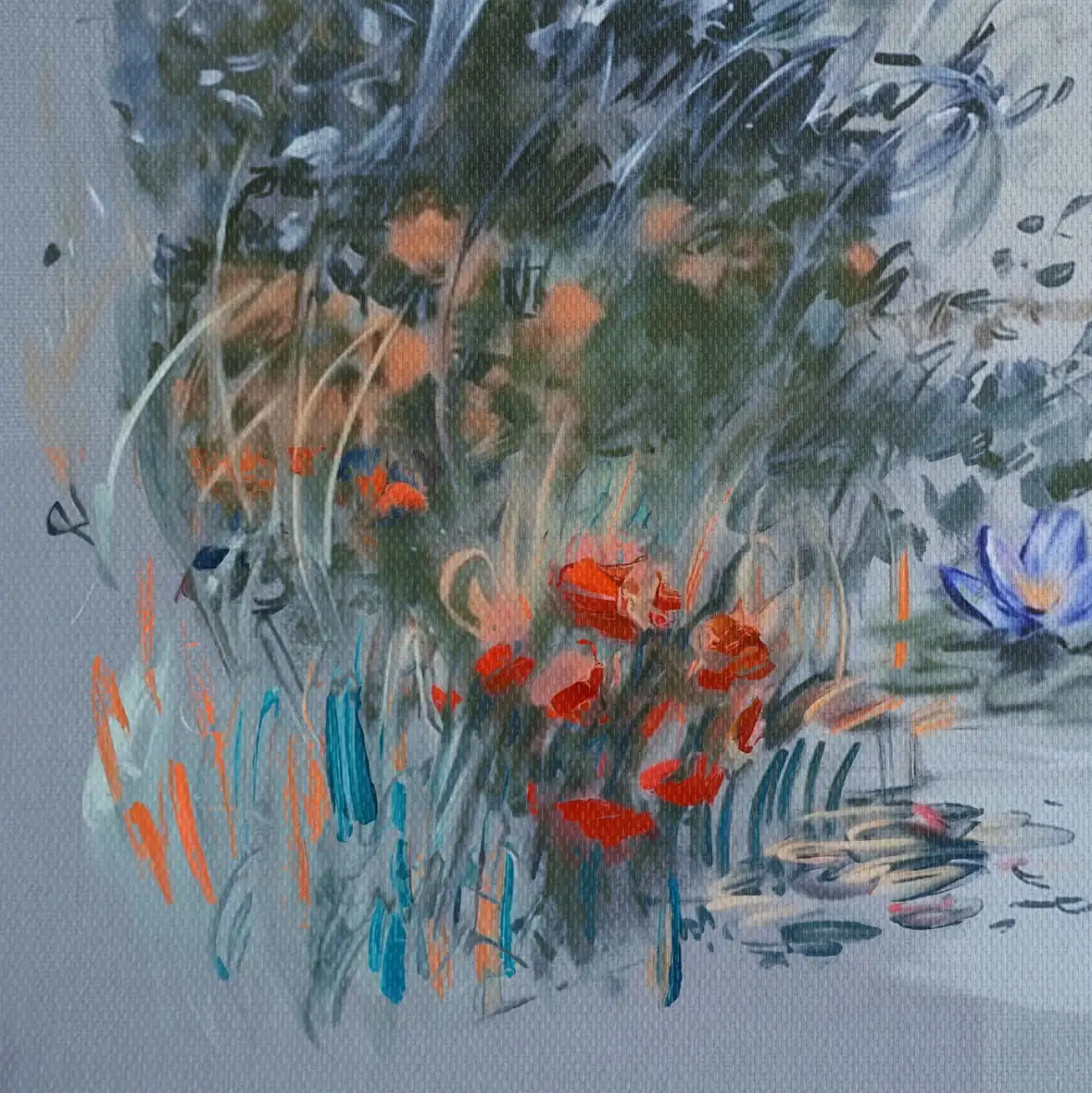 Water Lily Brushwork Wall Art - Image 15