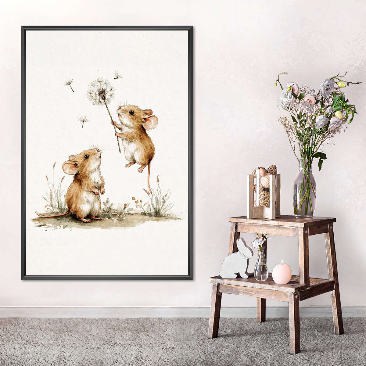 Whimsical Mouse Duo Wall Art - Image 5