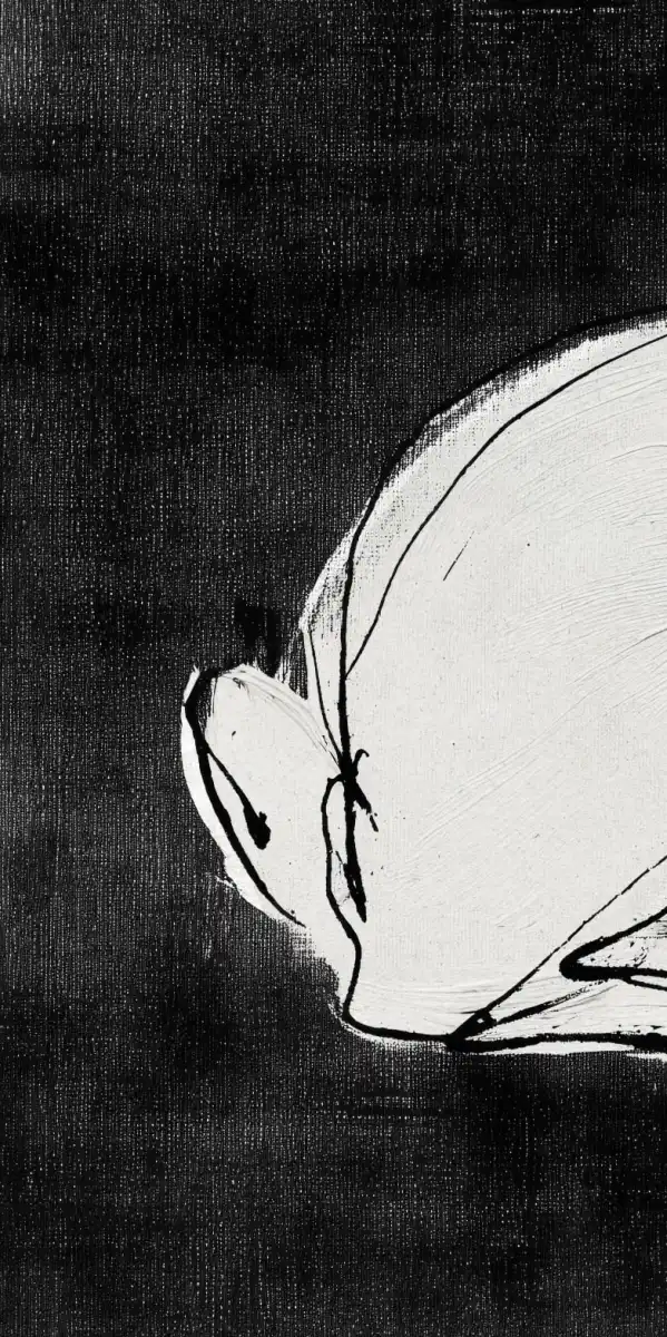White Rabbit on Black Wall Art - Image 18