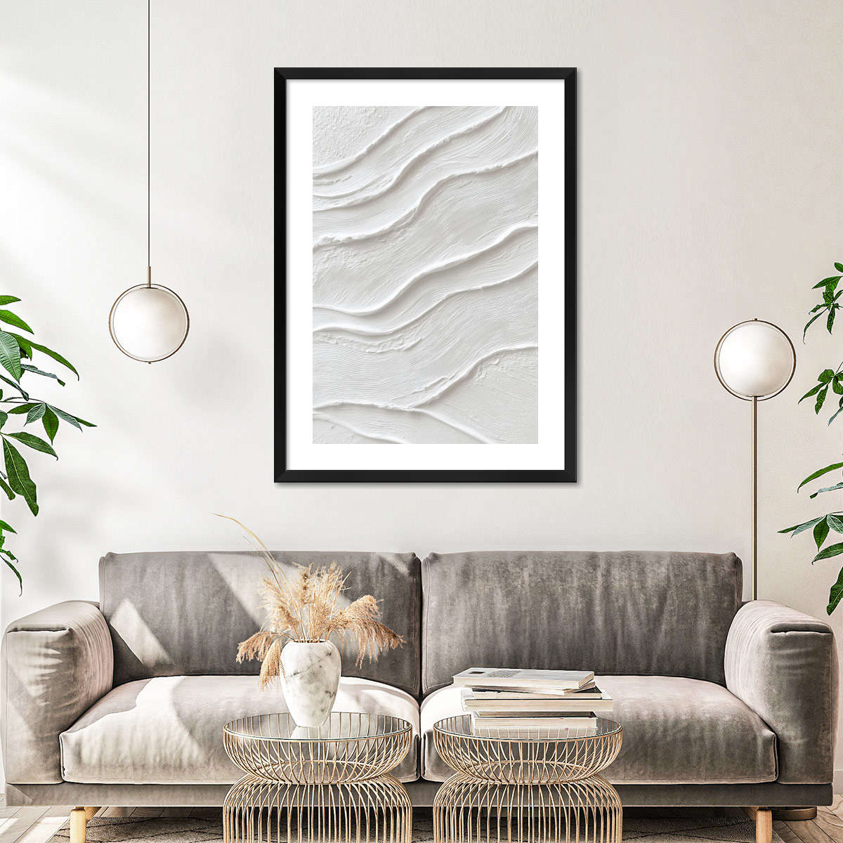 White Textured Abstract Wall Art - Image 6