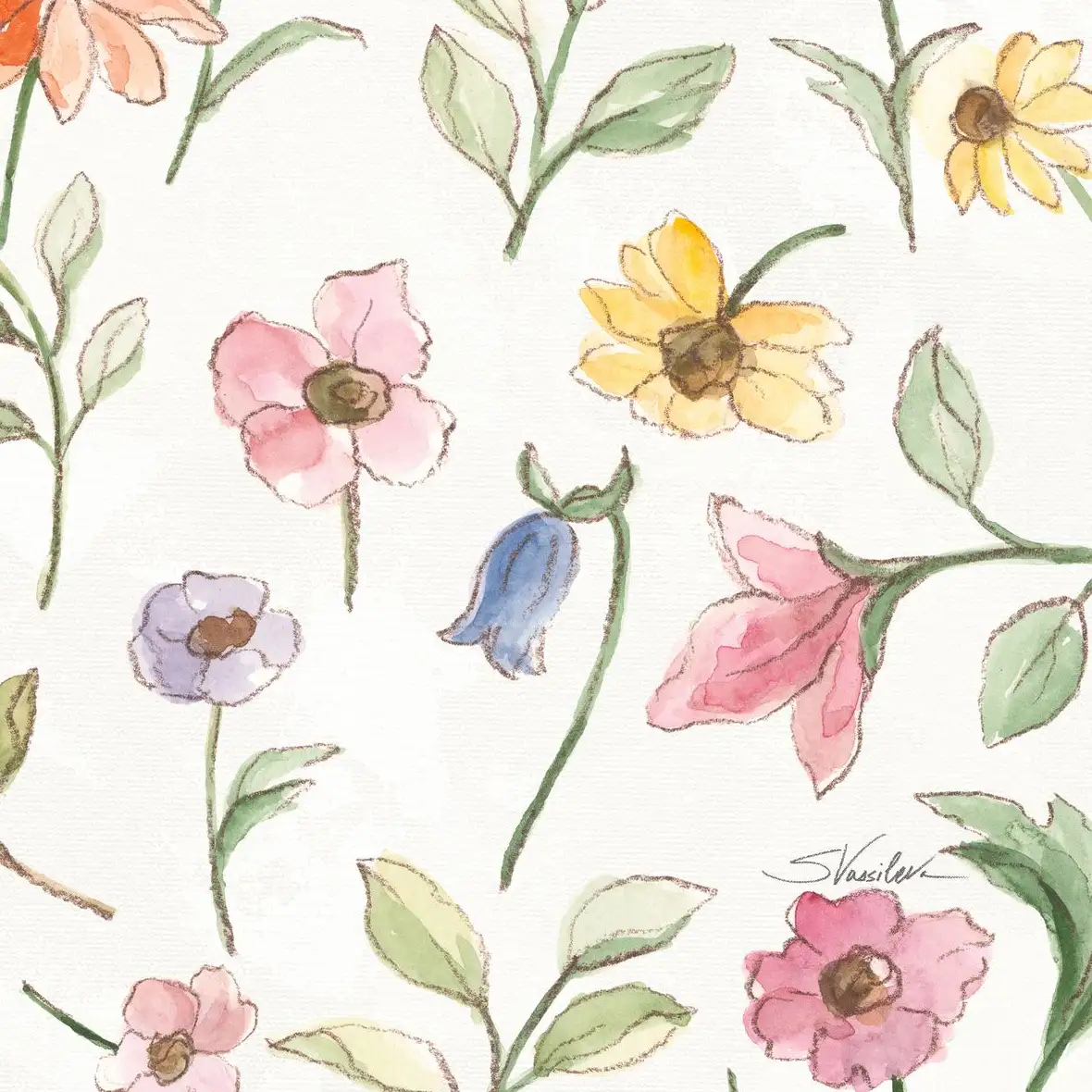 Wild Blooms Pattern IA Wall Art - Image 17