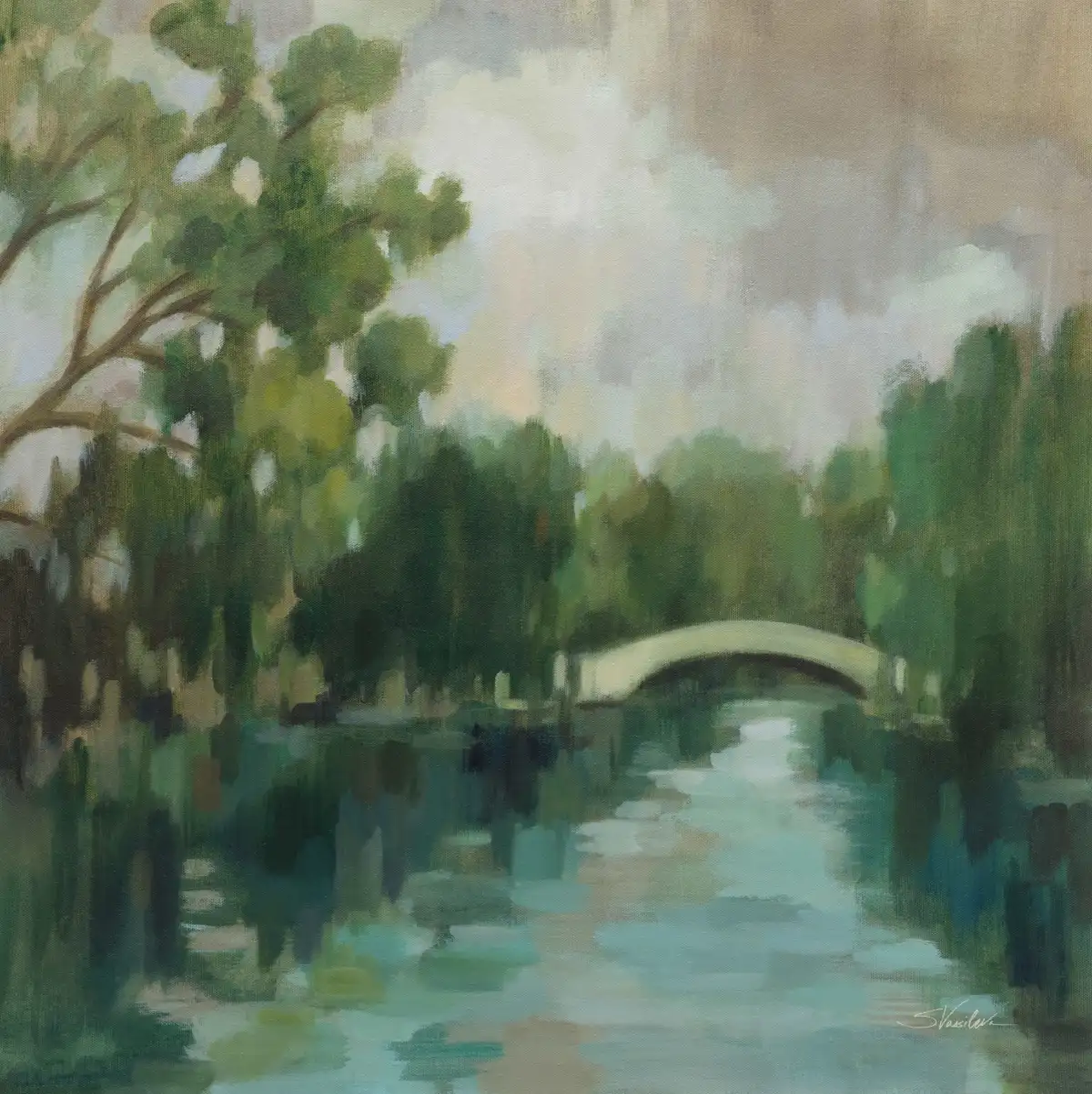 Willows By The Bridge Wall Art - Image 9