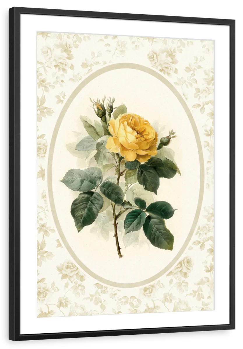 Yellow Rose Botanical Print Wall Art - Image 10