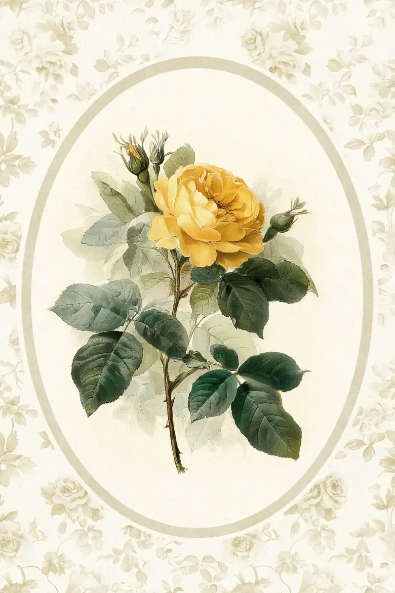 Yellow Rose Botanical Print Wall Art - Image 13