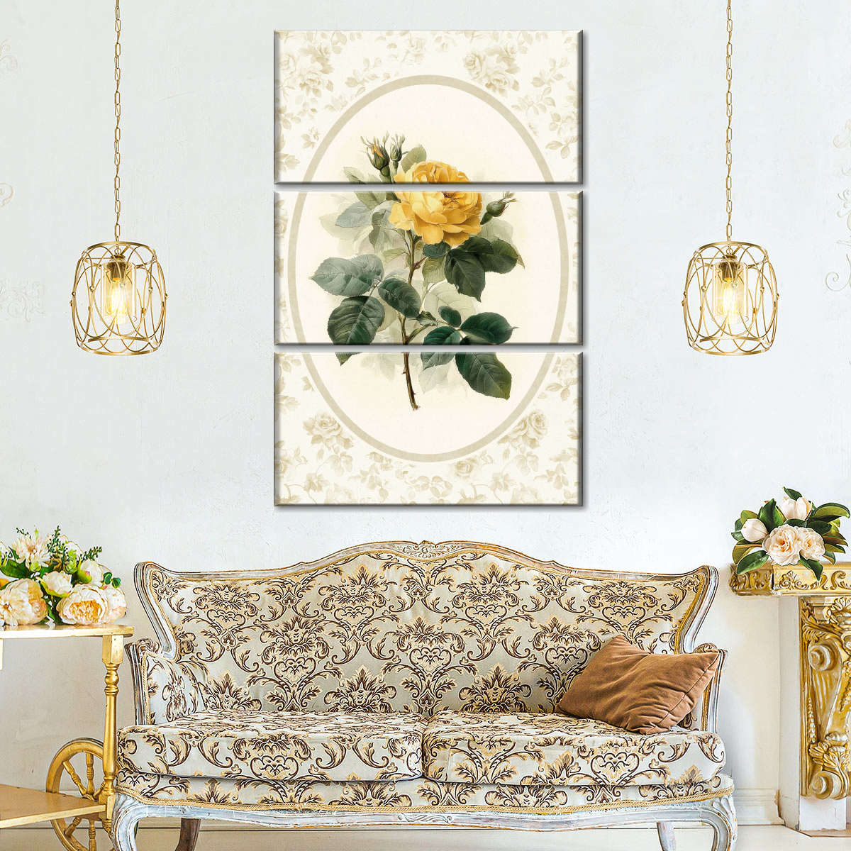Yellow Rose Botanical Print Wall Art - Image 4