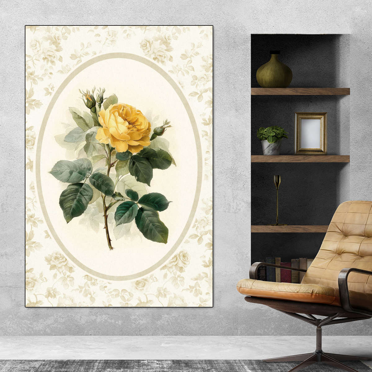 Yellow Rose Botanical Print Wall Art - Image 7