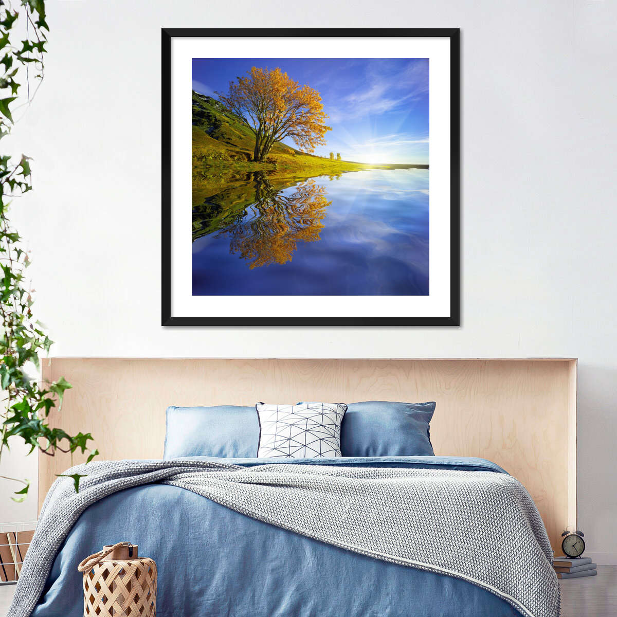 Yellow Tree Reflection Wall Art - Image 6