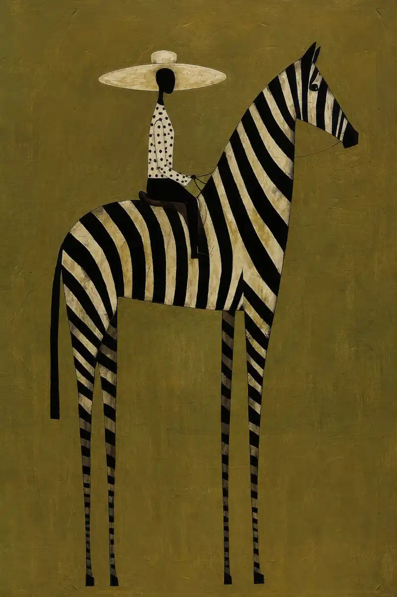 Zebra Rider Wall Art - Image 12